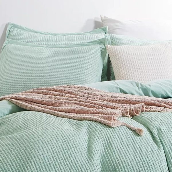 100% Cotton Waffle 3pcs Duvet Cover Set