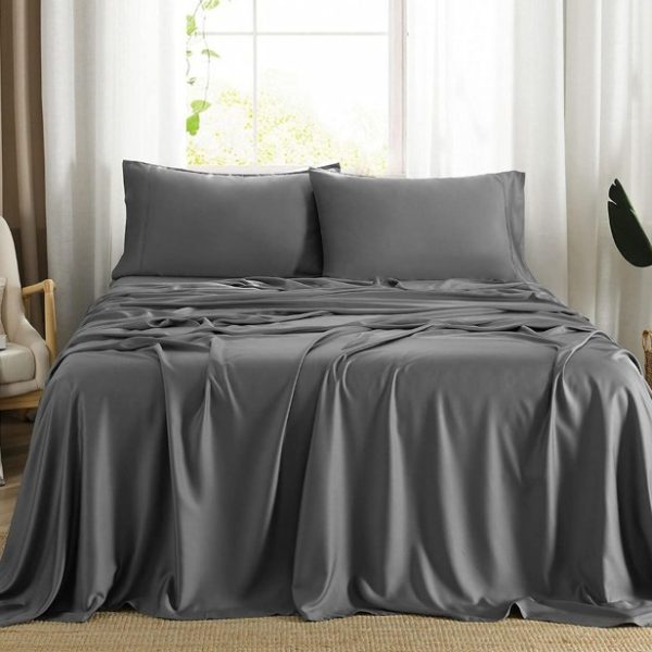 2024 luxury bedding set 300TC bamboo sheets fabric bed sheet OEKO support customized