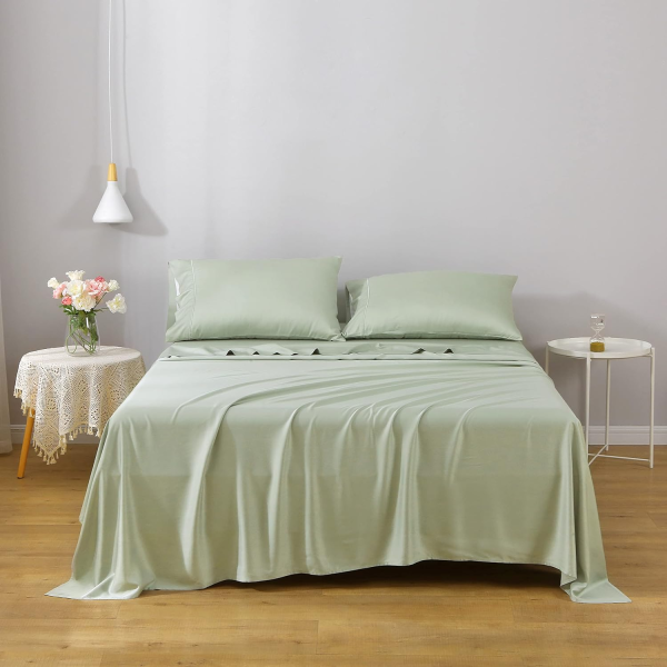 Wholesale Organic Bamboo Bed Sheet Set Natural Soft Cooling King Size for Hotel Use Available in Various Colors