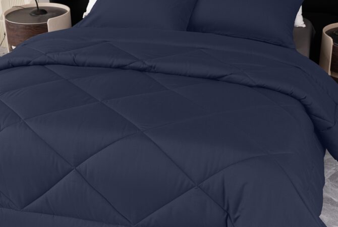 Custom Double Size Microfiber Bedding Set of 4pcs with Duvet