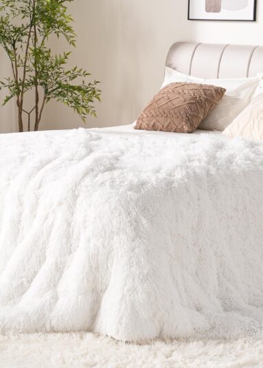 Custom Shaggy Faux Fur Long Fur Weighted Blankets 60″x80″ 20lbs